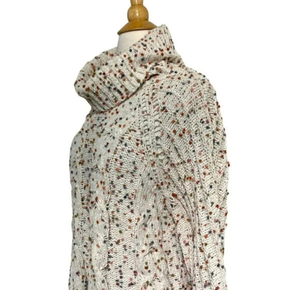 Moon & Madison XS oversized ivory pop‎ the champagne confetti cowl neck sweater - Picture 4 of 7